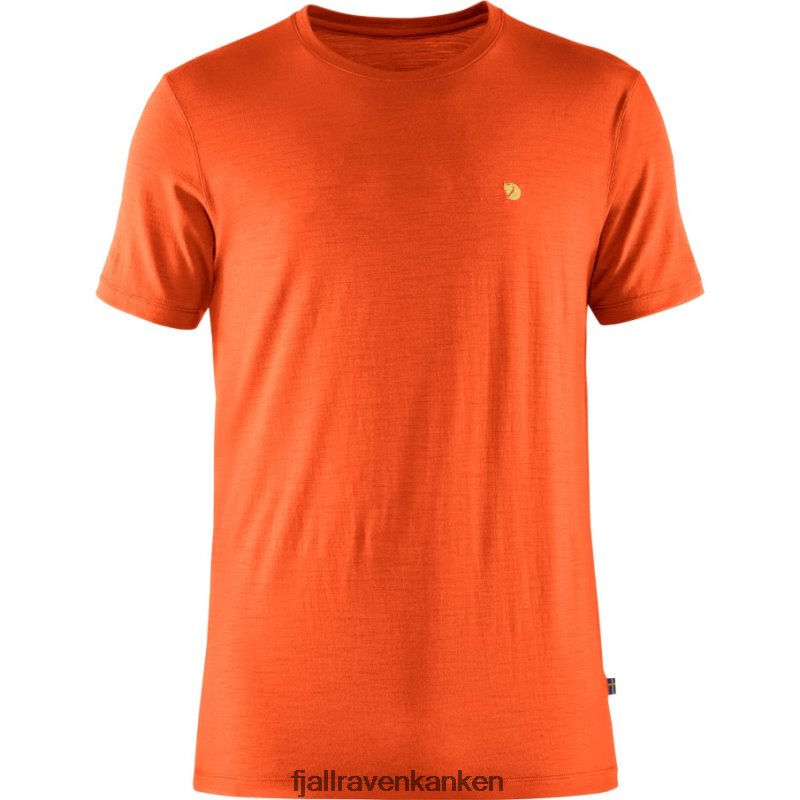 Fjällräven Polska - Fjällräven Outlets Bergtagen Thinwool Ss M Hokkaido Orange