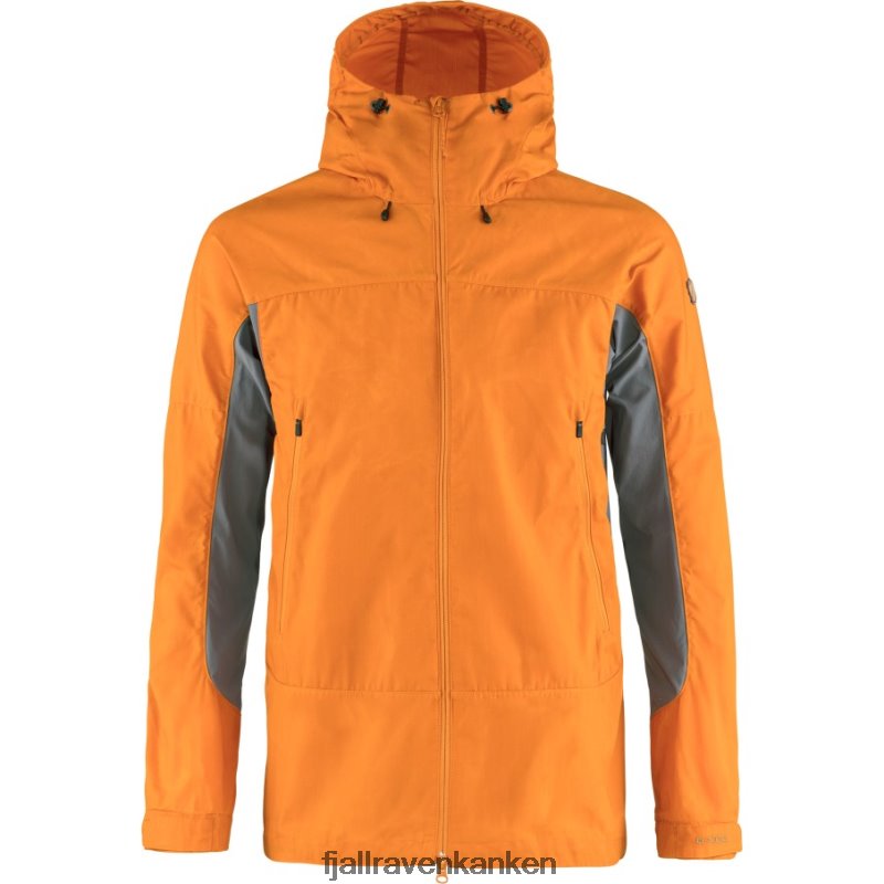 Fjallraven Sklep - Abisko Lite Trekking Jacket M Fjällräven Outlets Ember Orange-Super Grey