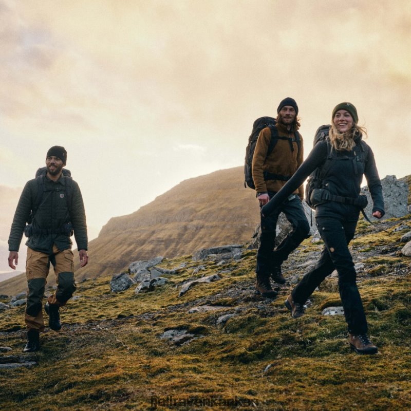 Fjällräven Polska - Black-Stone Grey Fjällräven Outlets Keb Trousers W Reg