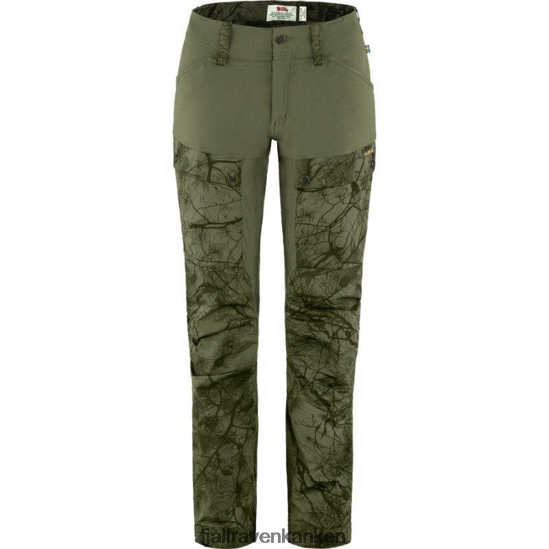 Fjällräven Polska - Fjällräven Outlets Keb Trousers W Short Green Camo-Laurel Green