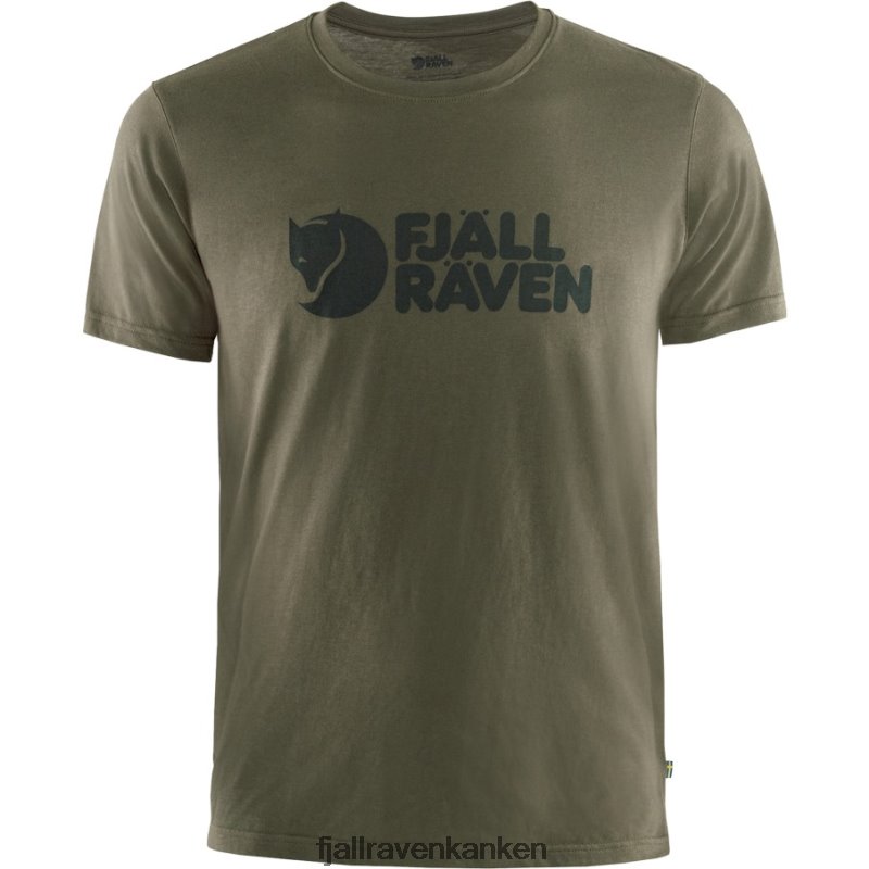 Fjallraven Kanken - Logo T-Shirt M Dark Olive Fjällräven Outlets