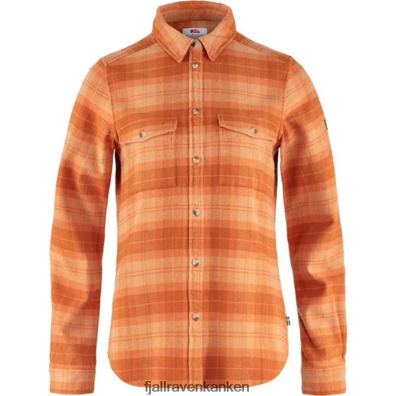 Fjallraven Sklep - Fjällräven Outlets Peach Sand-Desert Brown Övik Heavy Flannel Shirt W