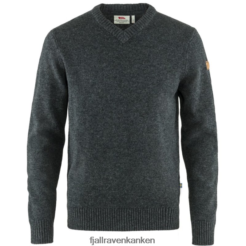 Fjallraven Kanken - Dark Grey Övik V-Neck Sweater M Fjällräven Outlets