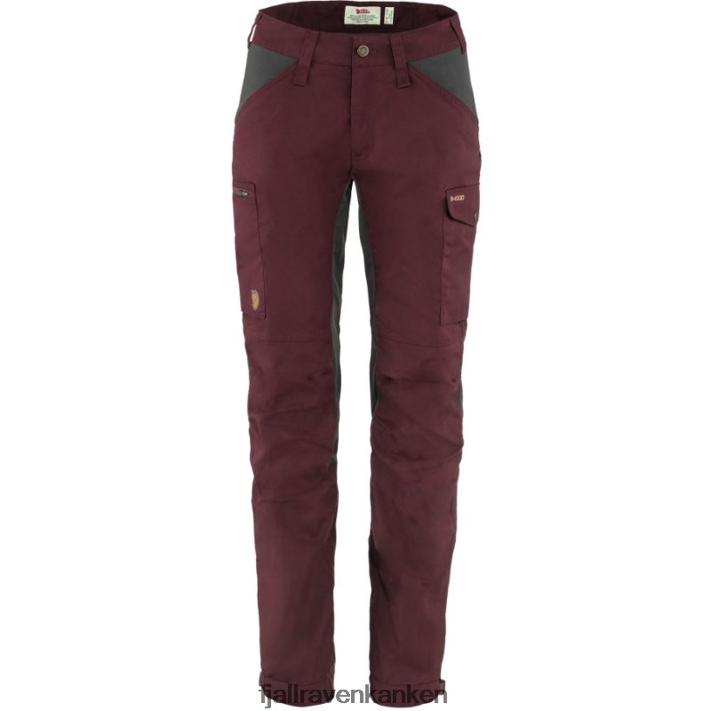Fjällräven Polska - Fjällräven Outlets Kaipak Trousers Curved W Dark Garnet-Dark Grey