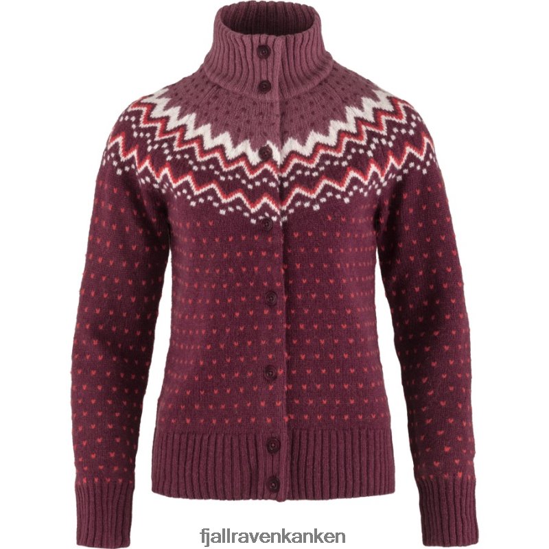 Fjällräven Polska - Dark Garnet Fjällräven Outlets Övik Knit Cardigan W