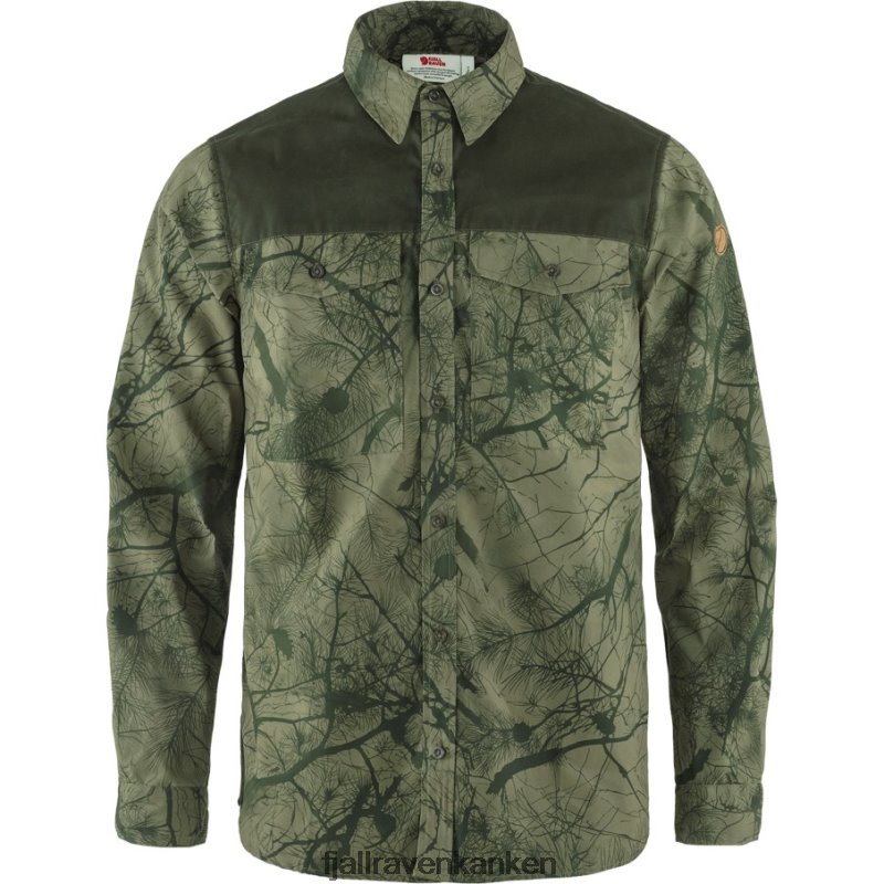 Fjallraven Kanken - Värmland G-1000 Shirt M Green Camo-Deep Forest Fjällräven Outlets