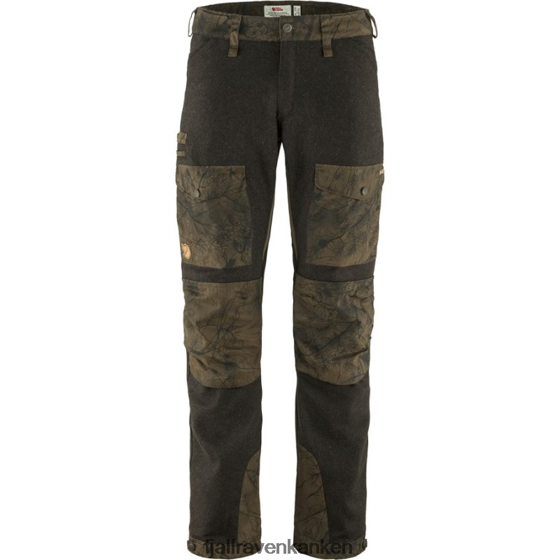 Fjallraven Sklep - Fjällräven Outlets Dark Olive-Dark Olive Camo Värmland Wool Trousers M