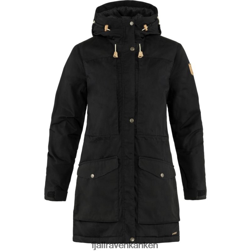 Fjällräven Polska - Black Fjällräven Outlets Brand Singi Wool Padded Parka W
