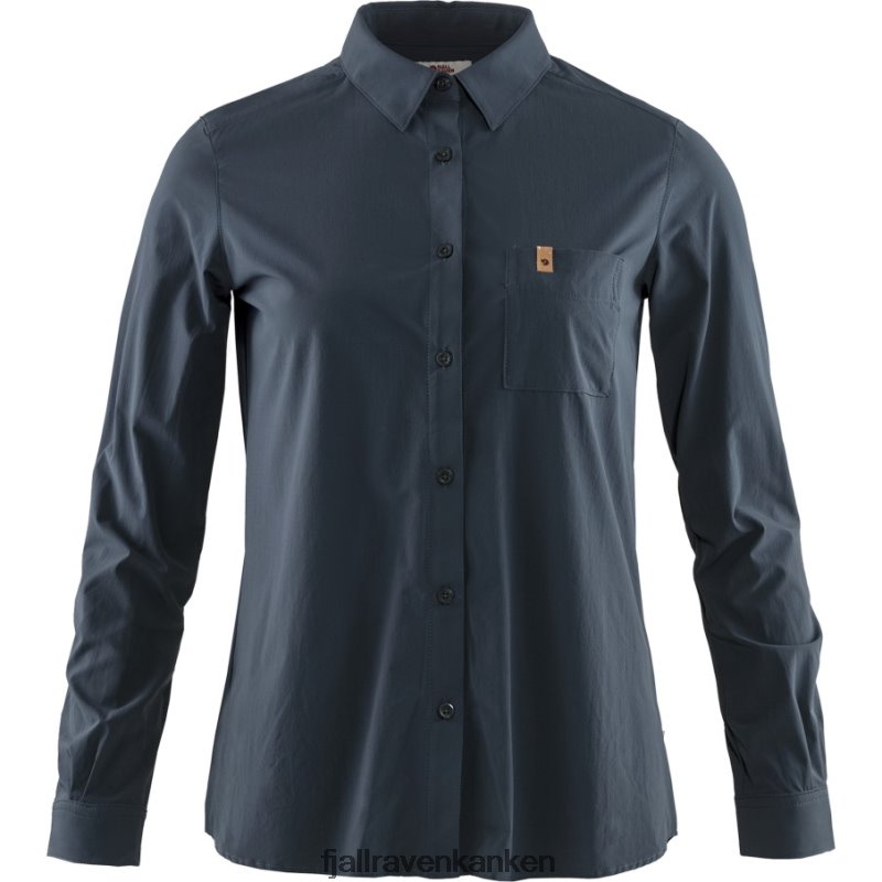 Fjällräven Polska - Navy Fjällräven Outlets Övik Lite Shirt Ls W