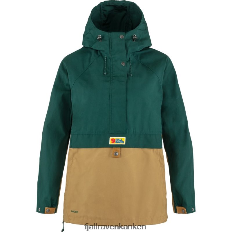 Fjällräven Polska - Arctic Green-Buckwheat Brown Fjällräven Outlets Vardag Anorak W