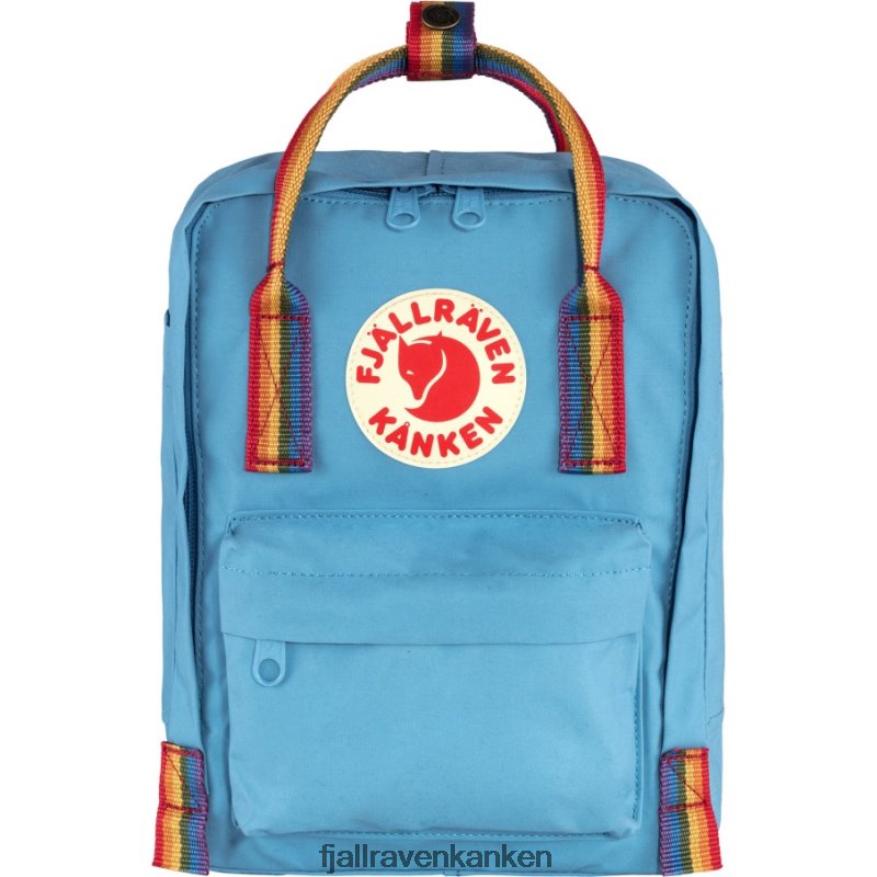 Fjallraven Kanken - Air Blue-Rainbow Pattern Kånken Rainbow Mini Fjällräven Outlets