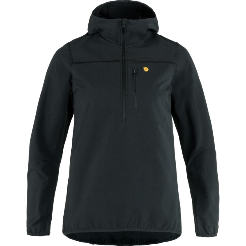 Fjallraven Sklep - Fjällräven Outlets Black Bergtagen Stretch Half Zip W