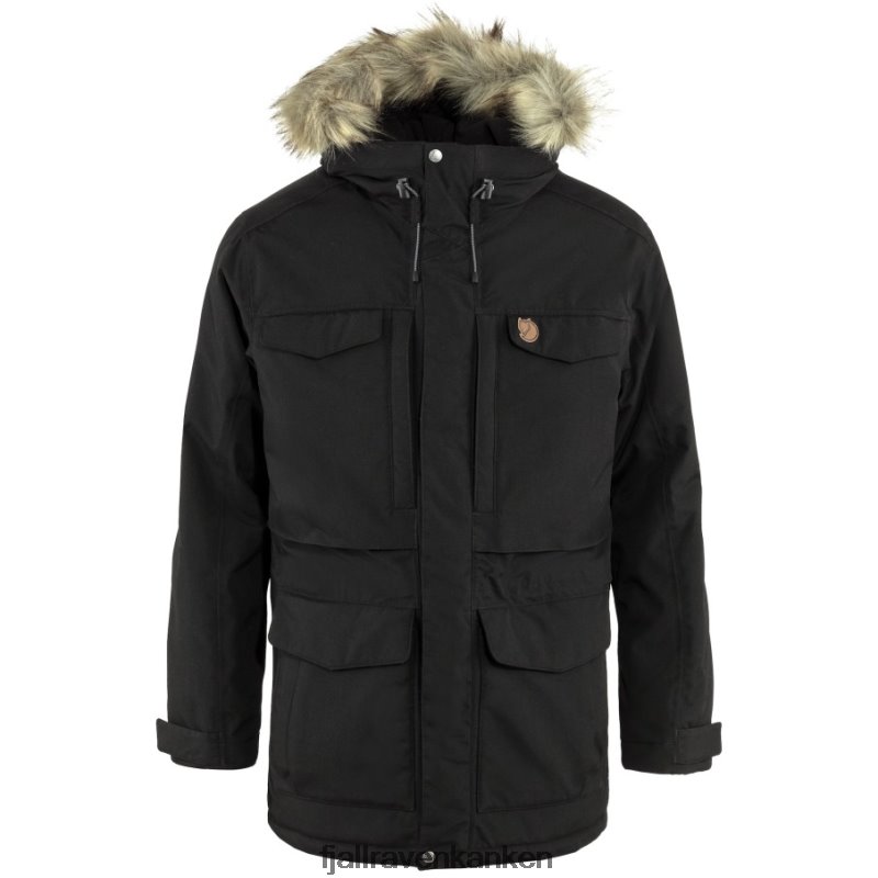 Fjallraven Sklep - Fjällräven Outlets Black Nuuk Parka M