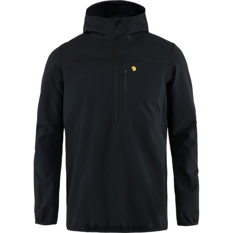Fjallraven Sklep - Bergtagen Stretch Half Zip M Fjällräven Outlets Black