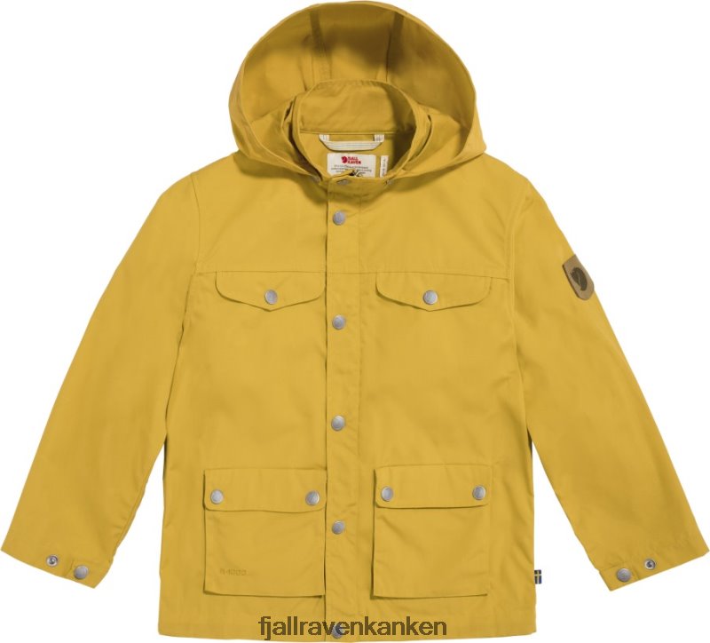 Fjallraven Sklep - Fjällräven Outlets Mustard Yellow Kids Greenland Jacket