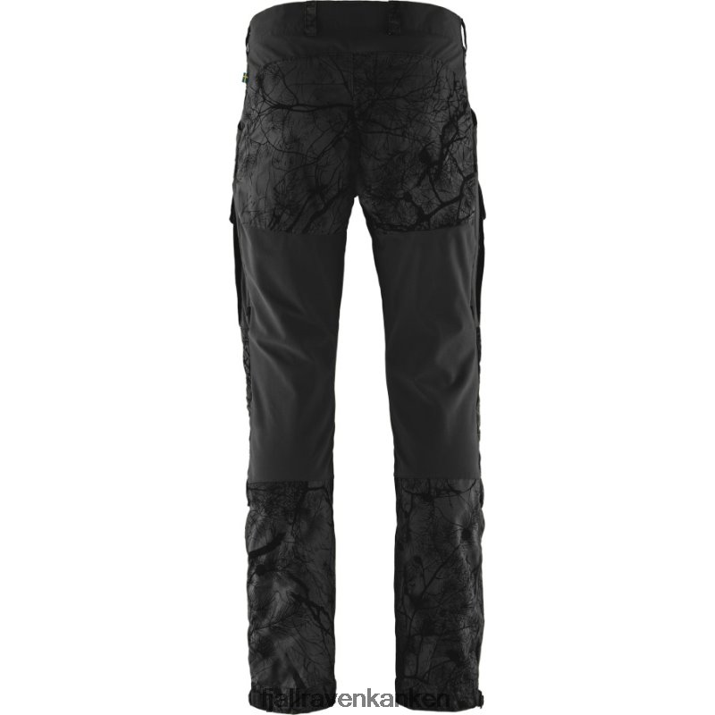 Fjällräven Polska - Fjällräven Outlets Keb Trousers M Reg Black Camo-Black