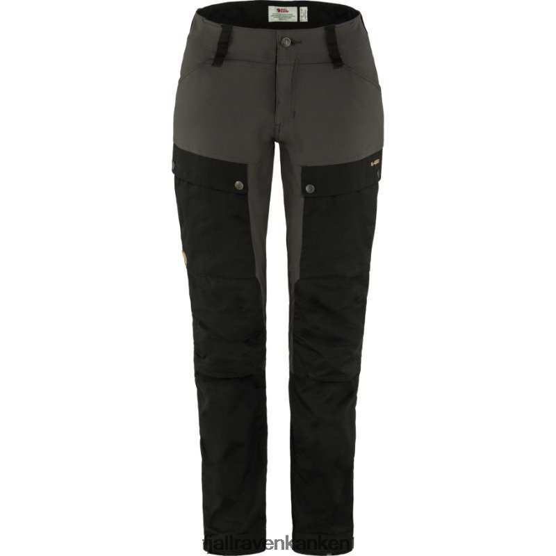 Fjällräven Polska - Fjällräven Outlets Keb Trousers Curved W Reg Black-Stone Grey