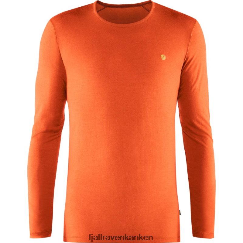 Fjallraven Kanken - Bergtagen Thinwool Ls M Hokkaido Orange Fjällräven Outlets