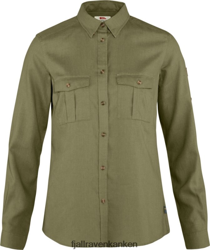 Fjällräven Polska - Fjällräven Outlets Övik Travel Shirt Ls W Green