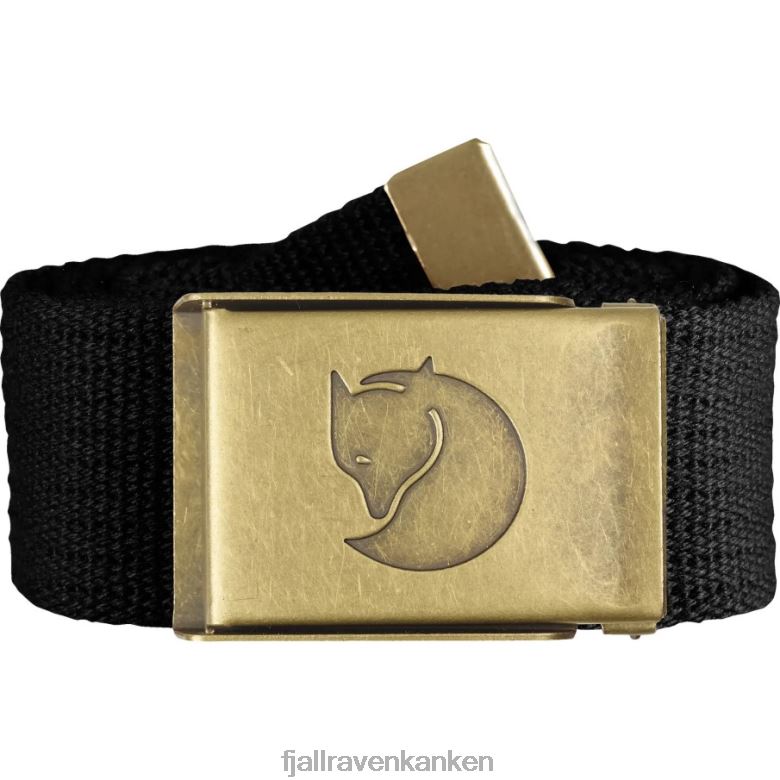 Fjallraven Kanken - Black Canvas Brass Belt 4 Cm Fjällräven Outlets