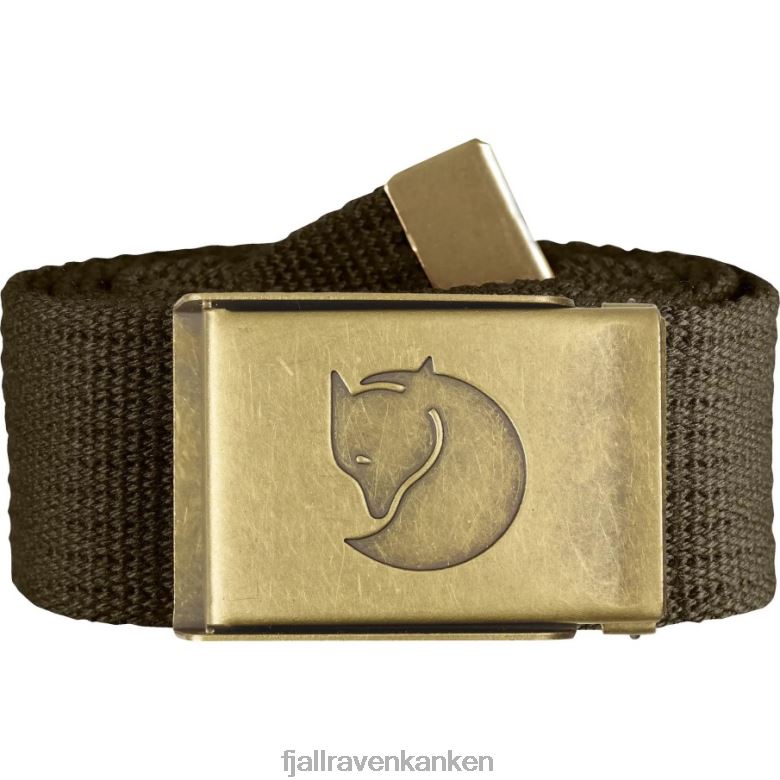 Fjällräven Polska - Fjällräven Outlets Canvas Brass Belt 4 Cm Dark Olive