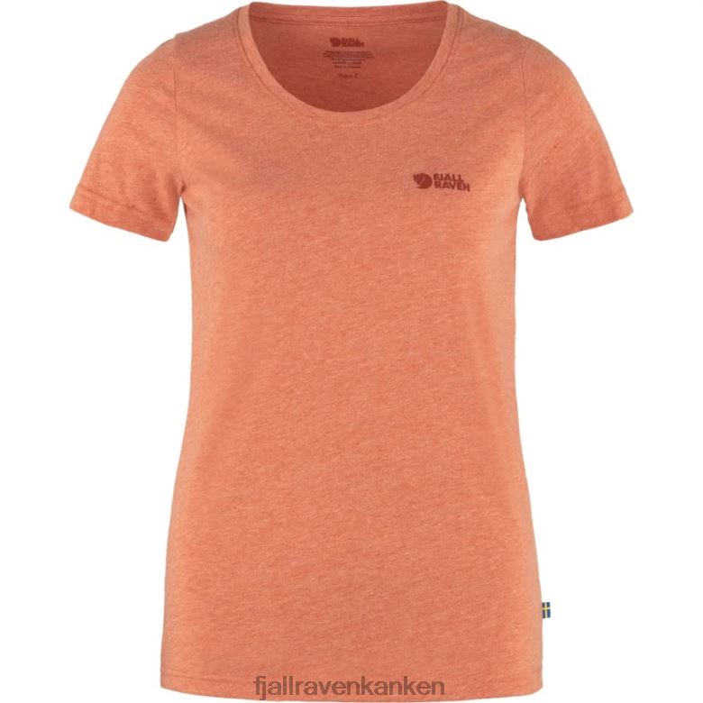 Fjallraven Sklep - Fjällräven Outlets Rowan Red-Melange Logo T-Shirt W