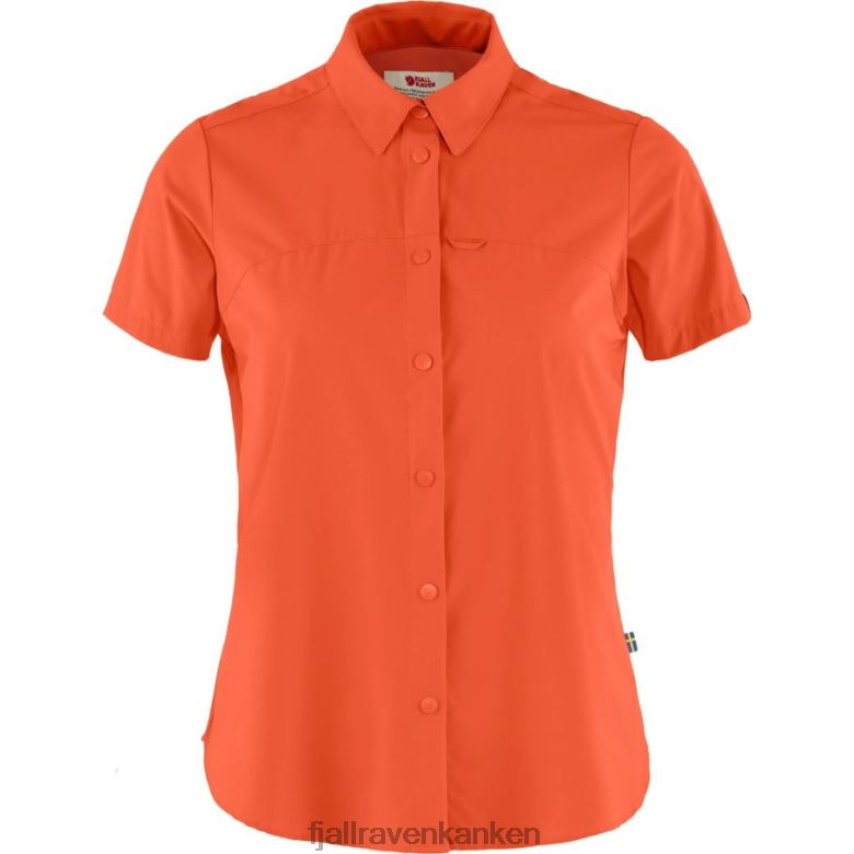 Fjallraven Sklep - High Coast Lite Shirt Ss W Fjällräven Outlets Rowan Red