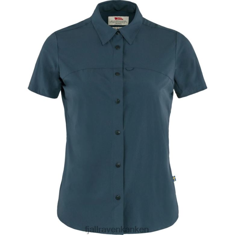 Fjällräven Polska - Fjällräven Outlets High Coast Lite Shirt Ss W Navy