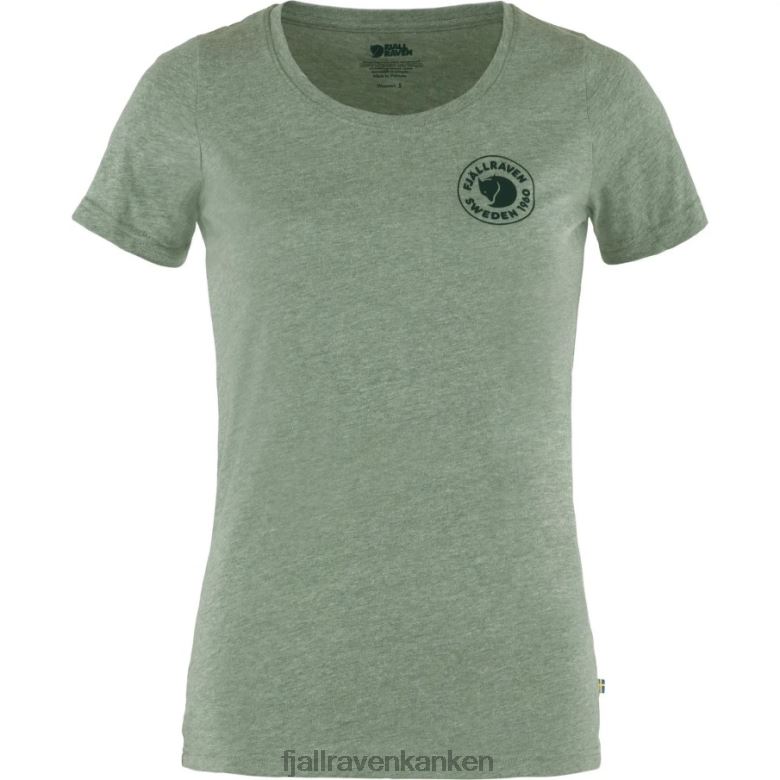 Fjallraven Kanken - 1960 Logo T-Shirt W Patina Green-Melange Fjällräven Outlets