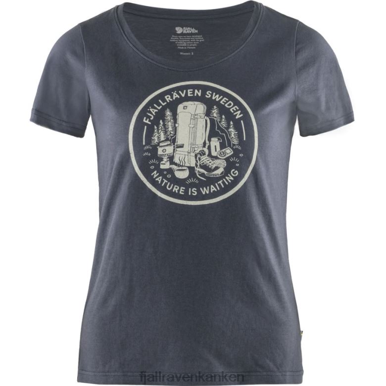 Fjallraven Kanken - Fikapaus T-Shirt W Navy Fjällräven Outlets