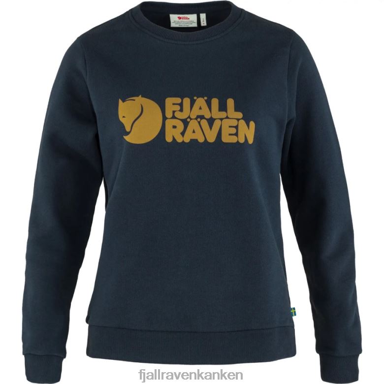 Fjallraven Kanken - Logo Sweater W Dark Navy Fjällräven Outlets