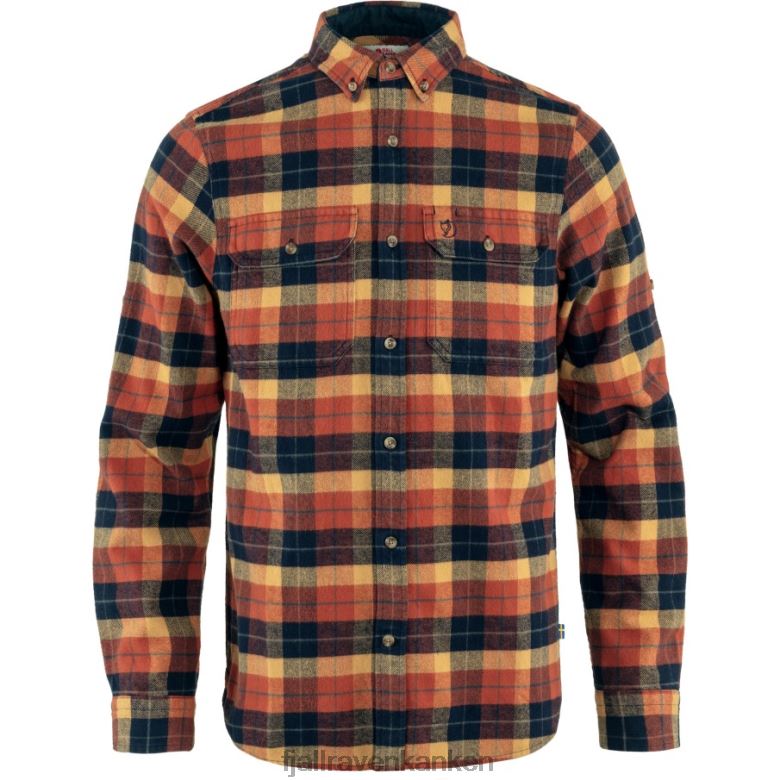 Fjallraven Sklep - Fjällräven Outlets Autumn Leaf-Dark Navy Singi Heavy Flannel Shirt M