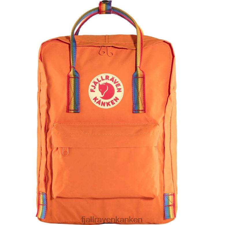 Fjallraven Kanken - Burnt Orange-Rainbow Pattern Kånken Rainbow Fjällräven Outlets
