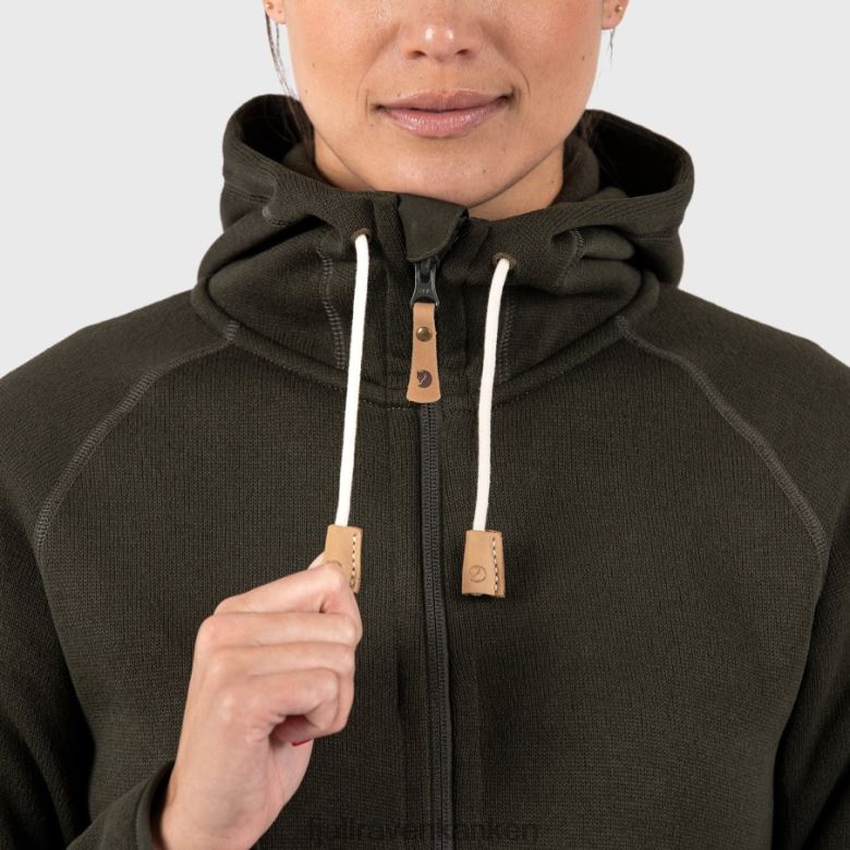 Fjallraven Kanken - Deep Forest Övik Fleece Hoodie W Fjällräven Outlets