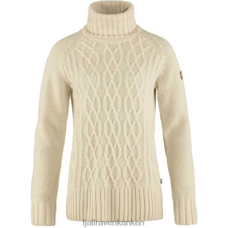 Fjallraven Kanken - Övik Cable Knit Roller Neck W Chalk White Fjällräven Outlets