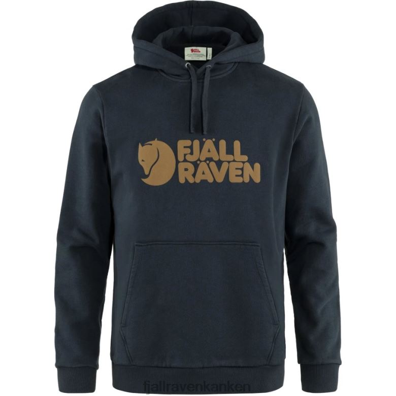 Fjällräven Polska - Dark Navy Fjällräven Outlets Logo Hoodie M