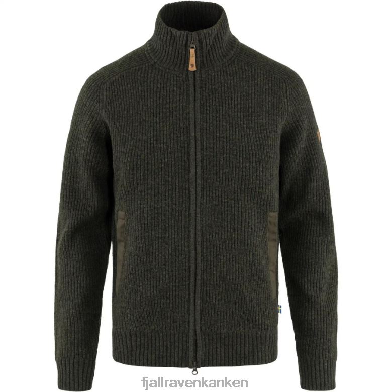 Fjallraven Kanken - Dark Olive Övik Zip Cardigan Knit M Fashion Fjällräven Outlets