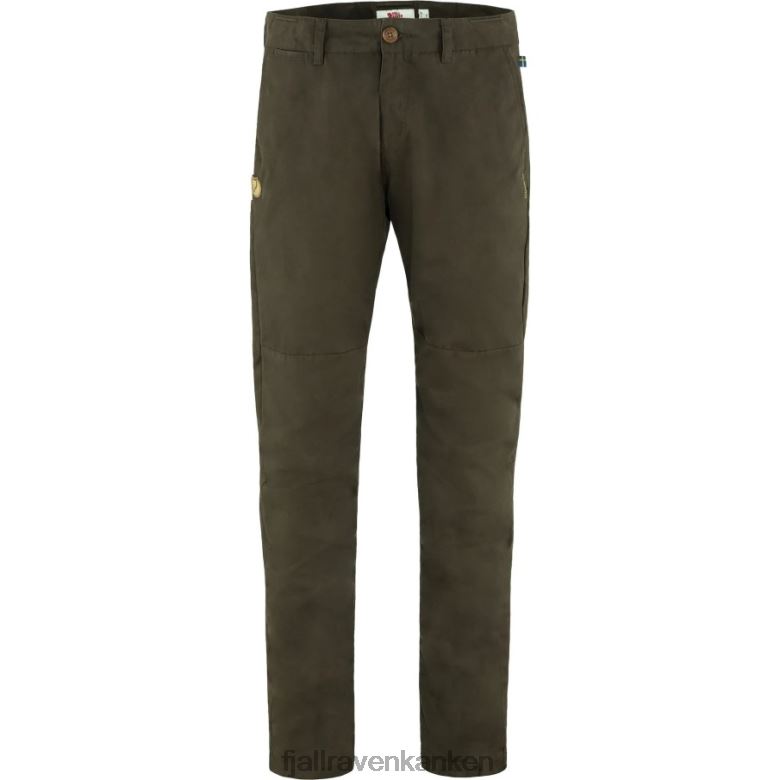 Fjallraven Sklep - Srmland Tapered Trousers M Long Fashion Fjällräven Outlets Dark Olive